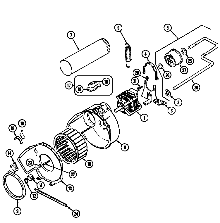 Norge DEP222VC motor & drive diagram