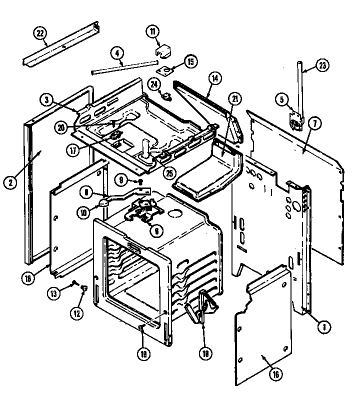 Admiral CHGA400BAB body diagram