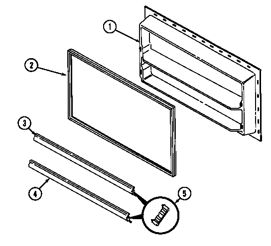 Crosley CT19Y5FW freezer inner door diagram