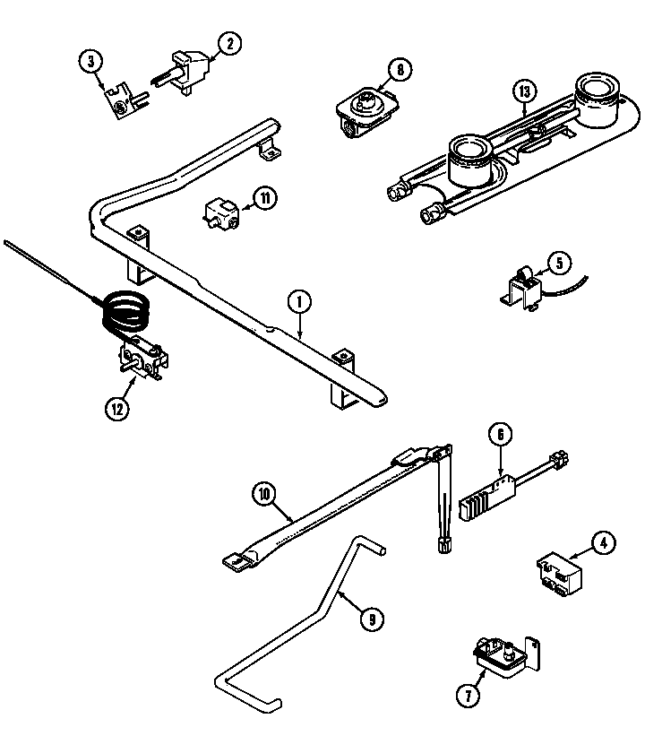 Magic Chef 3110PTW-KL gas control diagram