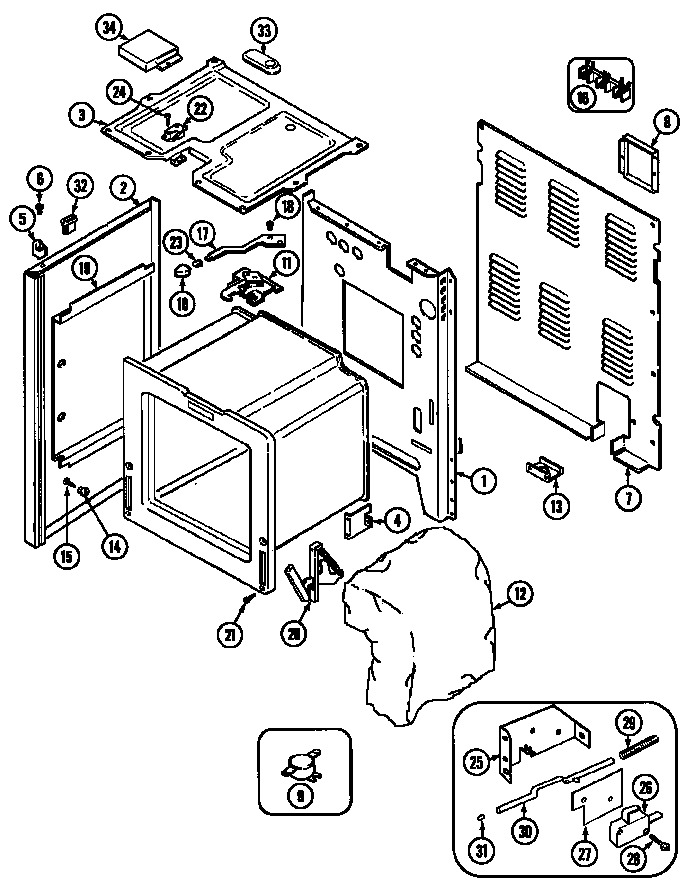 Maytag CRE9400CCE body (cre9400ccl/ccw) (cre9400ccl) (cre9400ccw) diagram