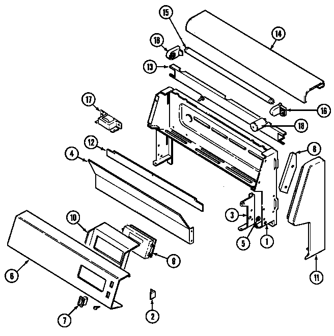 Jenn-Air FCG20510B control panel diagram