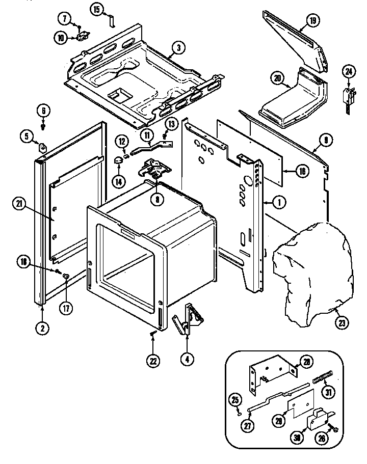 Jenn-Air FCG20510B body diagram