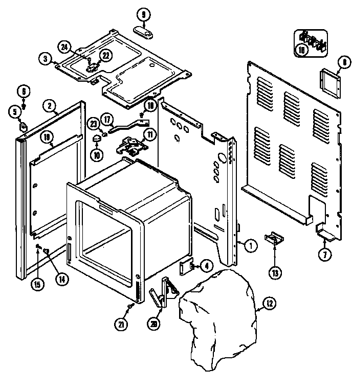 Jenn-Air FCE10500B body diagram