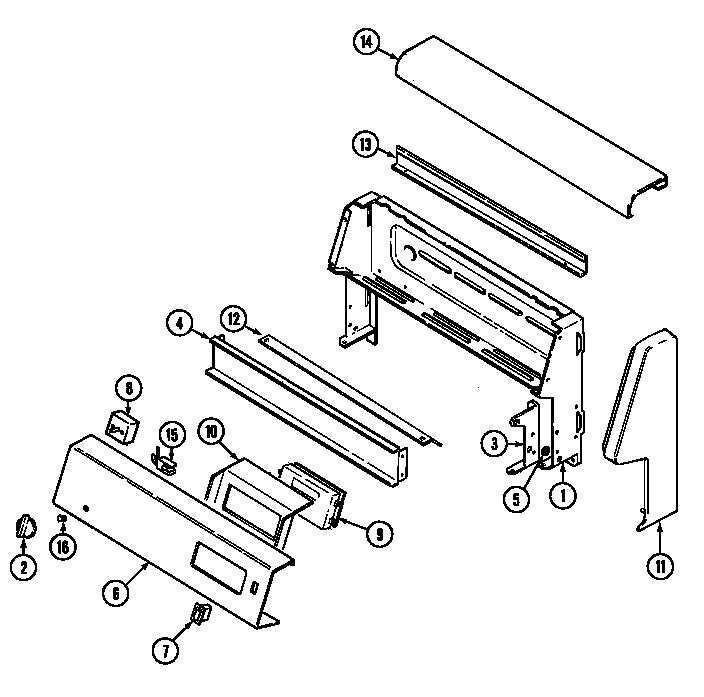 Jenn-Air FCE10500WC control panel diagram