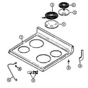 Jenn-Air FCE10610W top assembly diagram