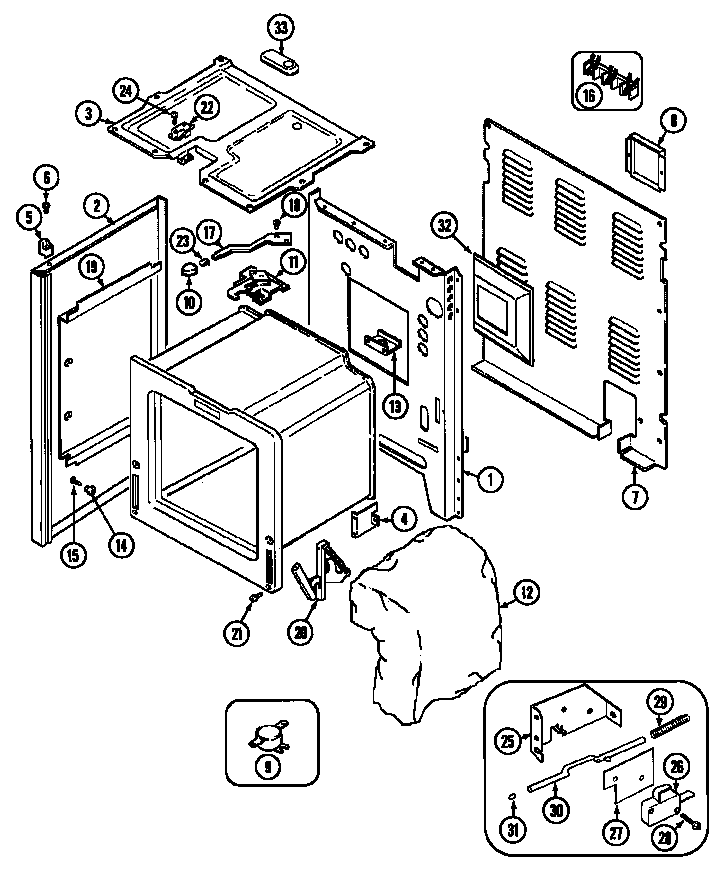 Jenn-Air FCE10610W body diagram