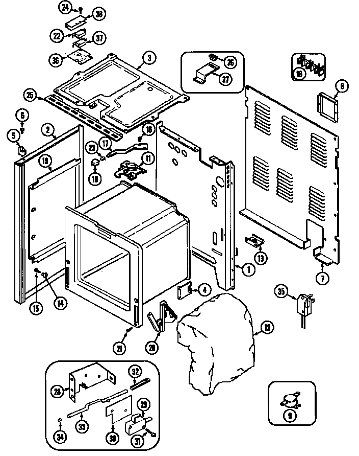 Jenn-Air FCE30510WC body diagram