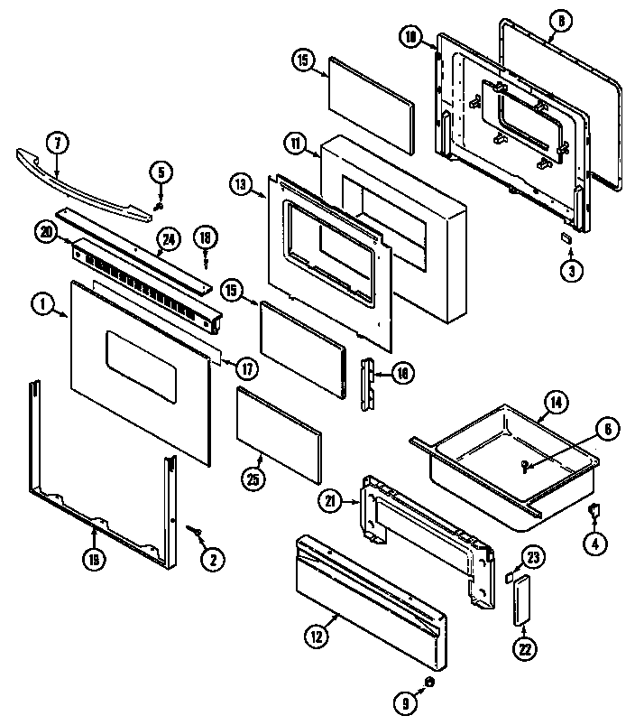Jenn-Air FCE30510WC door/drawer diagram