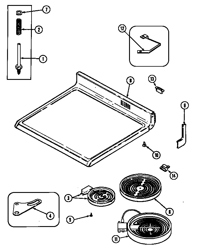 Jenn-Air FCE30610B top assembly diagram