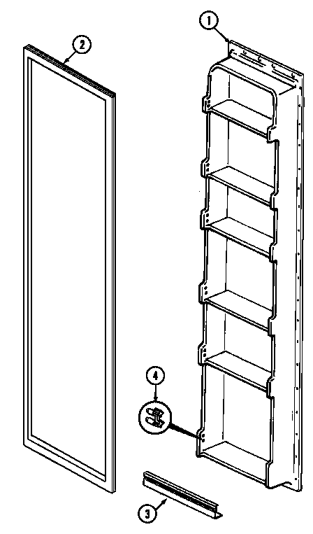 Maytag GS20A73V freezer inner door diagram