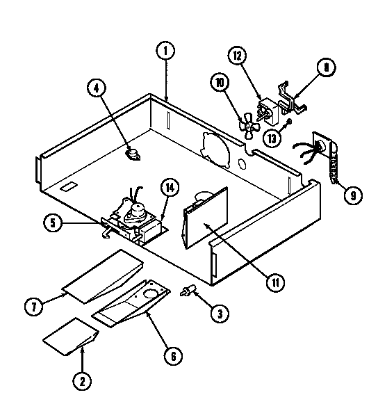 Jenn-Air W27400B internal controls diagram