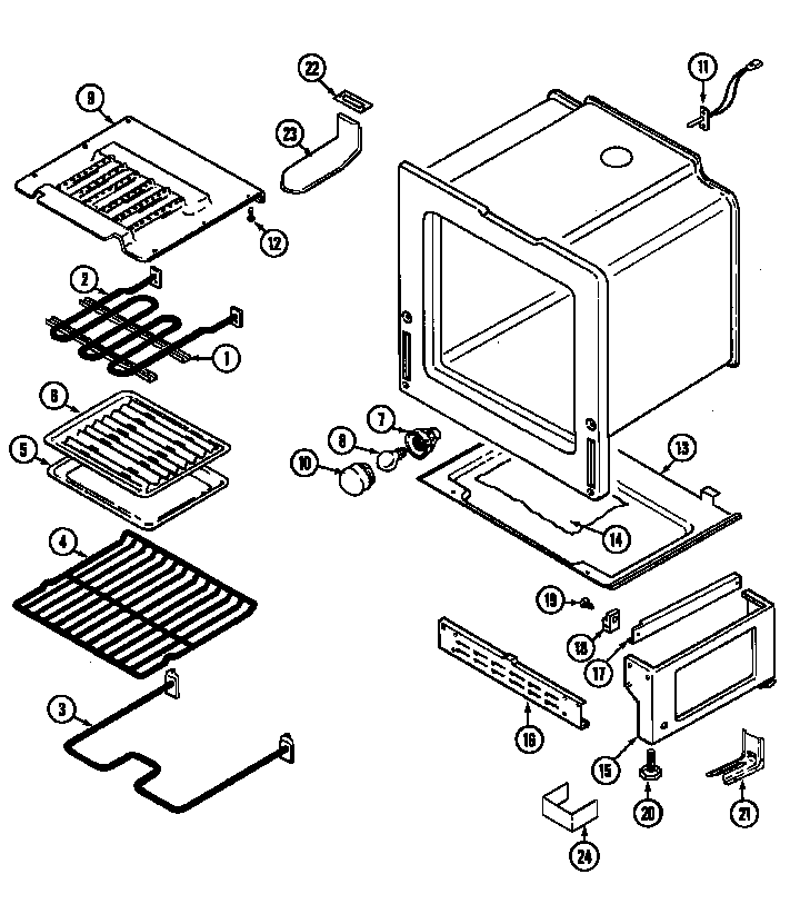 Crosley CE6898VVA oven/base diagram