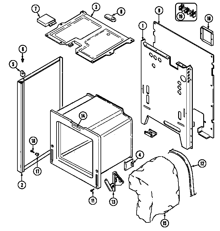 Maytag S3500PPW-D body diagram