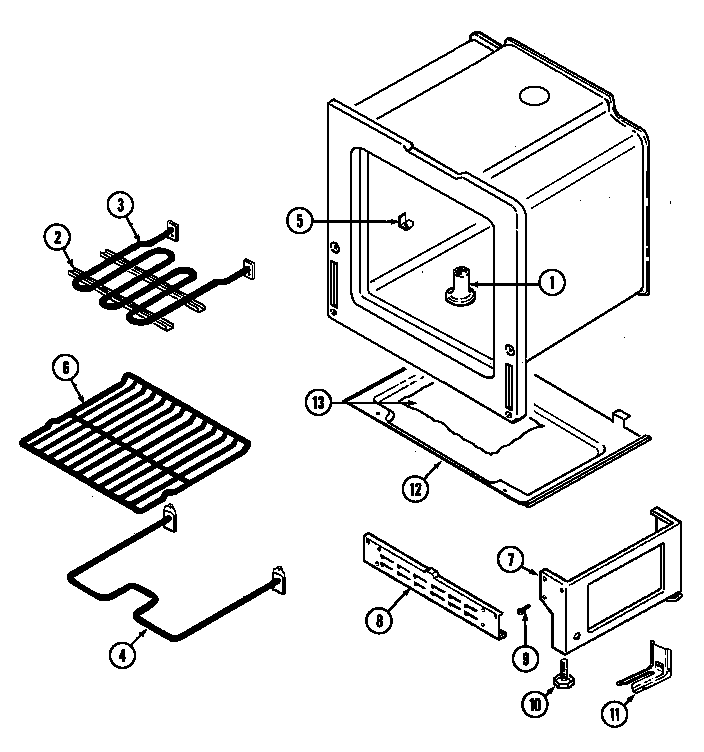 Maytag S3500PPW-D oven/base diagram