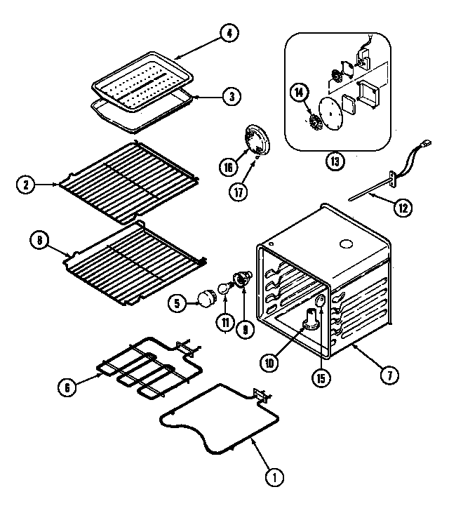 Jenn-Air W27200WC oven diagram