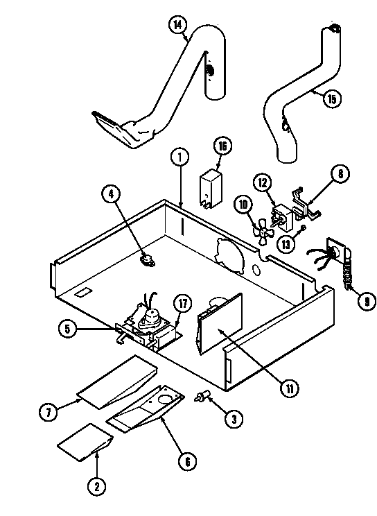 Jenn-Air WW27210B internal controls diagram