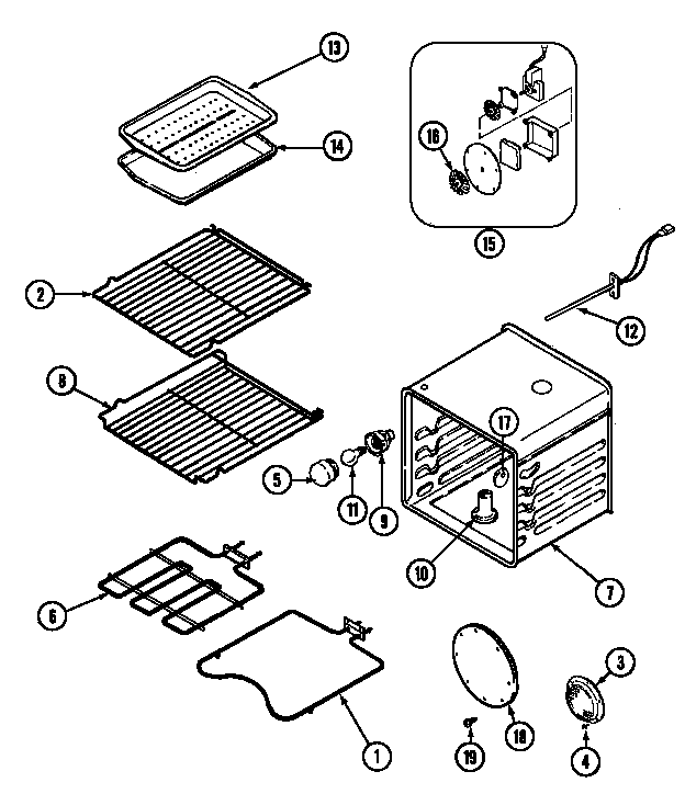 Jenn-Air WW27210B oven diagram