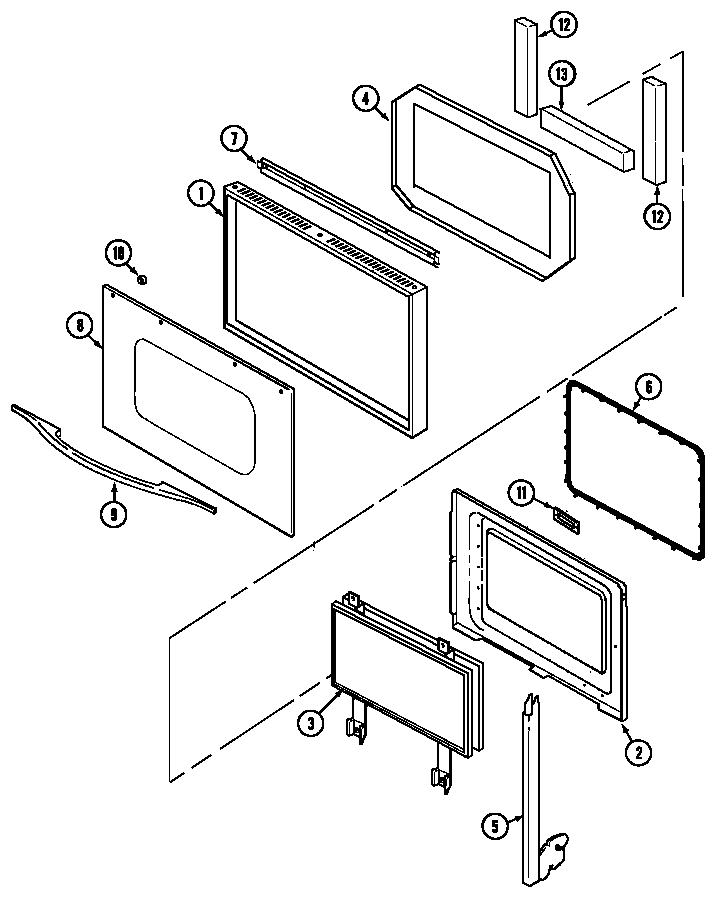 Jenn-Air WM27460B door diagram