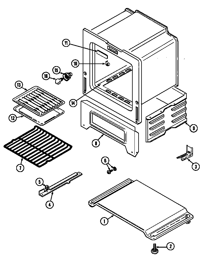 Jenn-Air JG3127XTW oven/base diagram