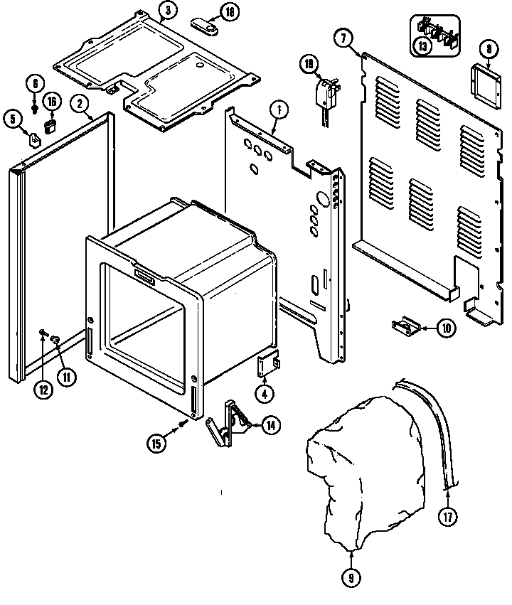 Magic Chef C3523WVV body diagram