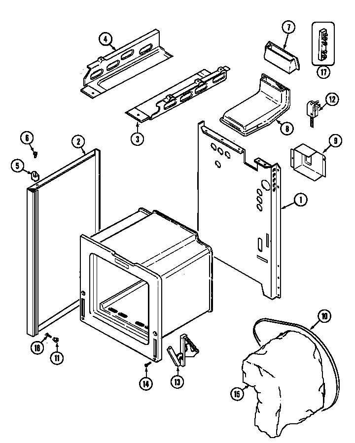Magic Chef 31003KAAD body diagram