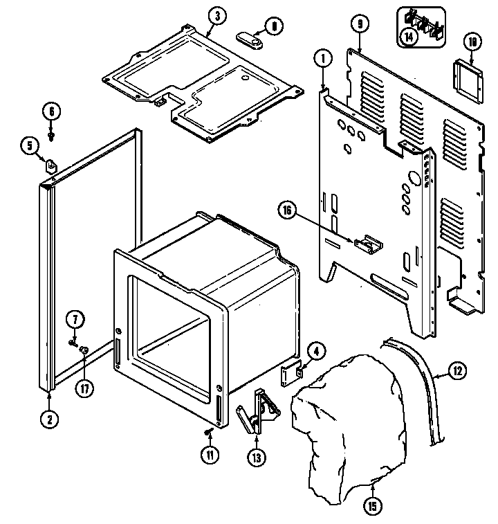 Jenn-Air JE3521XRW body diagram