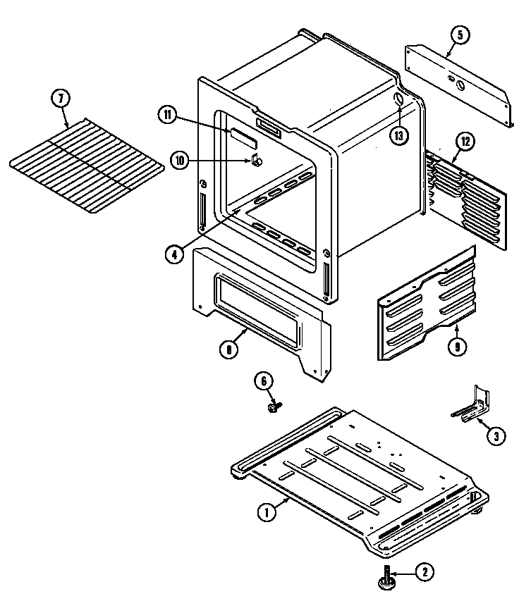 Maytag S31000PAWD oven/base diagram