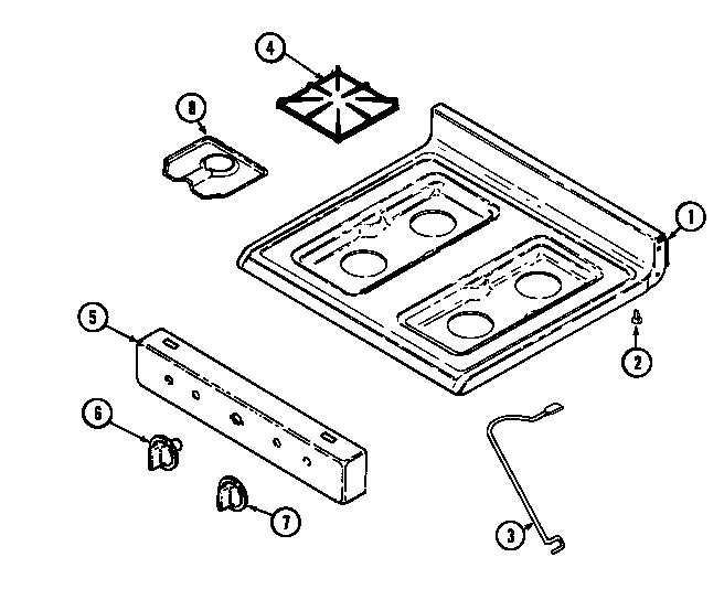 Norge N31111XAW top assembly diagram