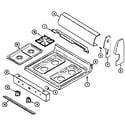 Hardwick H31103SAA control panel/top assembly diagram