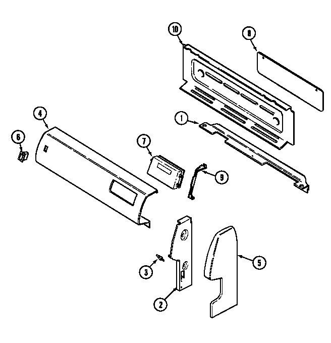Norge N31115XAW control panel diagram