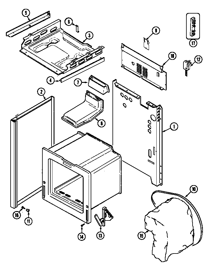 Magic Chef 61S14XAA body diagram