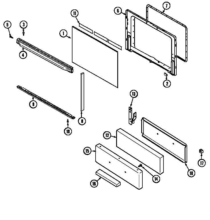 Magic Chef 31211SAA door/drawer (31211sa*) diagram