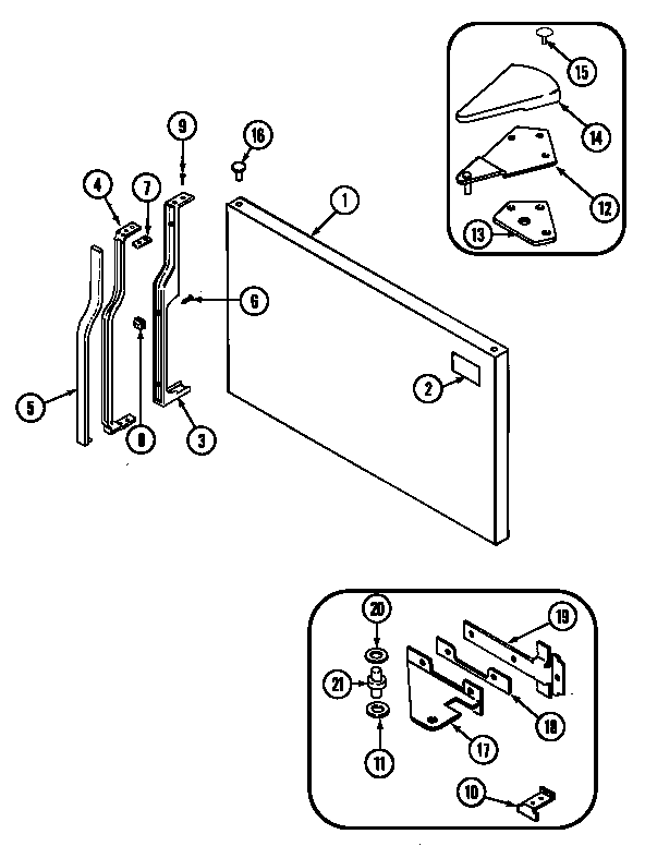 Jenn-Air JRT1960A freezer outer door diagram