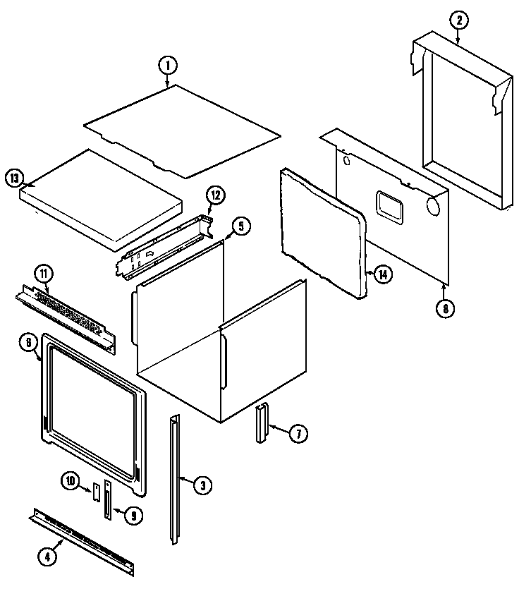 Magic Chef 9855VVV body diagram