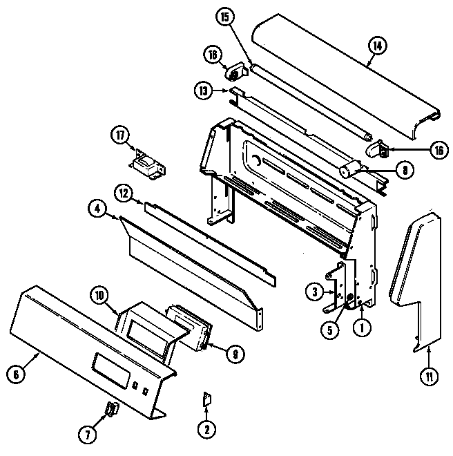 Maytag CRG9830CAM control panel diagram