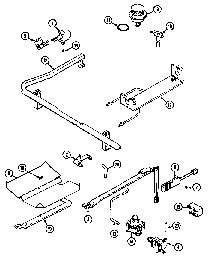 Maytag CRG9830CAM gas controls diagram
