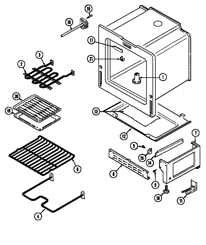 Crosley CC3510PVV oven/base diagram