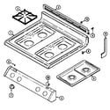 Magic Chef 3428PVW-D top assembly diagram