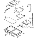 Jenn-Air JRTF2160W shelves & accessories diagram