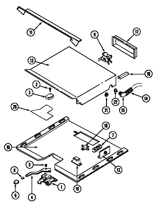 Maytag CWE9000DDB internal controls diagram