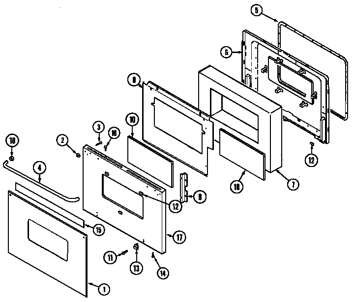 Maytag CWE9000DDB door diagram