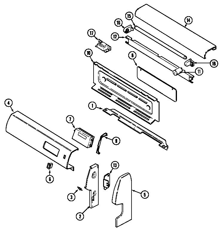 Maytag CRG7700CAL control panel diagram