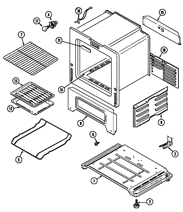 Maytag CRG7700CAL oven/base diagram