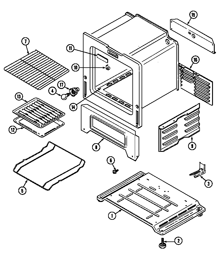 Maytag CRG7500CAE oven/base diagram