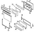 Maytag CRG7500CAE door/drawer diagram