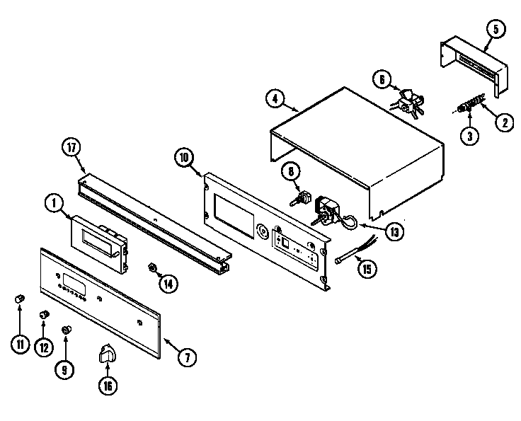 Jenn-Air J9855XUB control panel diagram