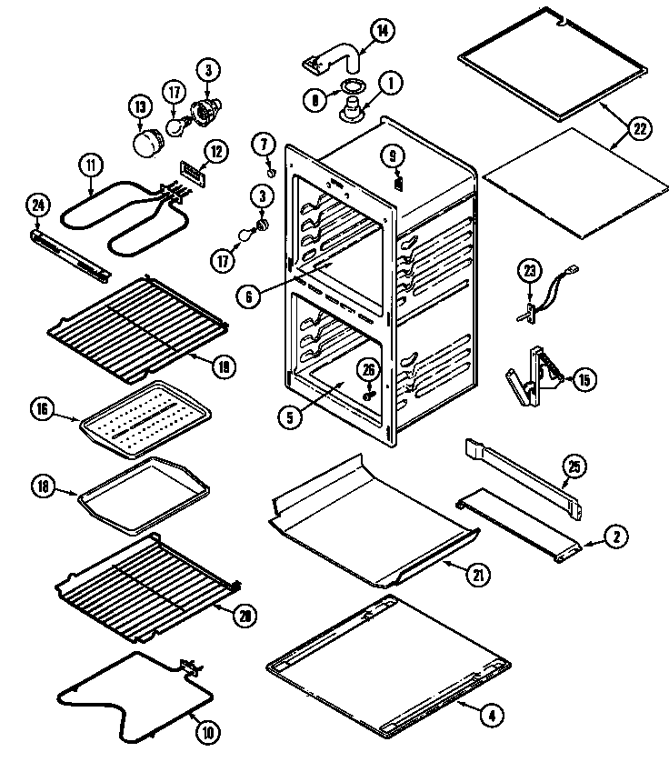 Jenn-Air J9855XUB oven diagram