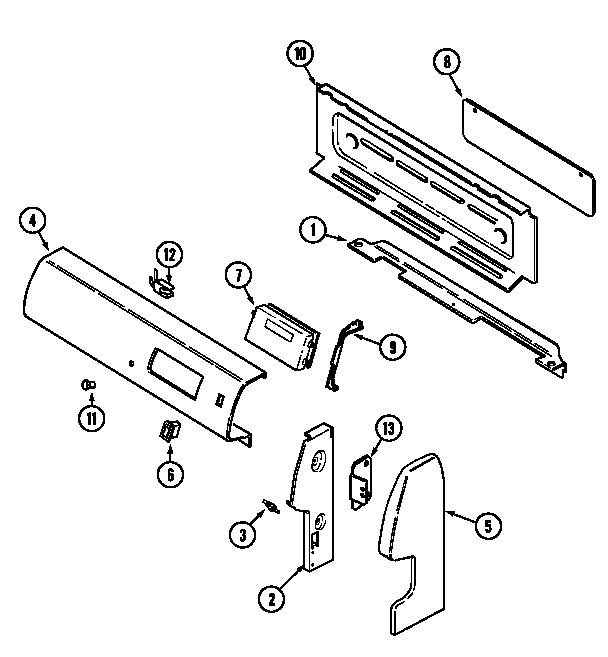 Maytag CRG8200CAL control panel diagram