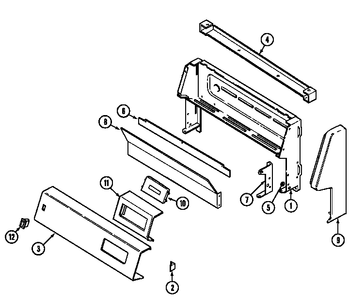 Maytag GM3267XUA control panel diagram